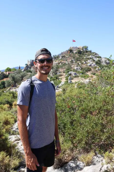 Hiking the Lycian Way Trail to Simena Castle above Kalekoy