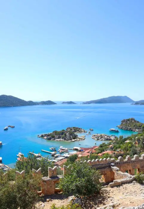 Things to do in Kas View From Top of Simena Castle in Kalekoy