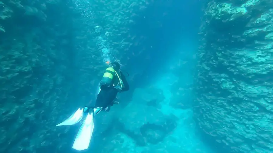 Scuba Diving in Kas Turkey no fish