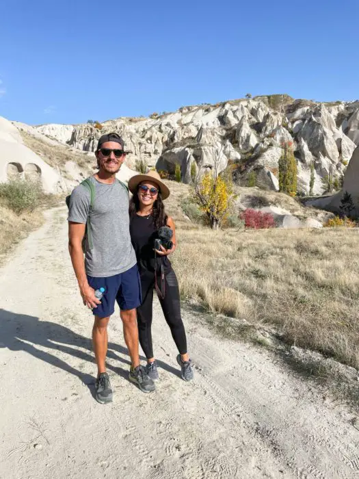 Aimara and Gordon hiking in Cappadocia