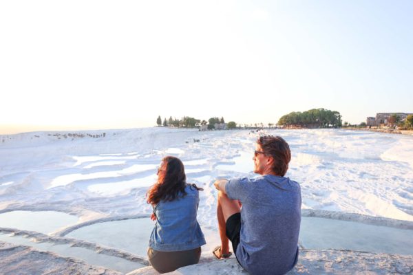 Things to do in Pamukkale watching sunset from secret spot