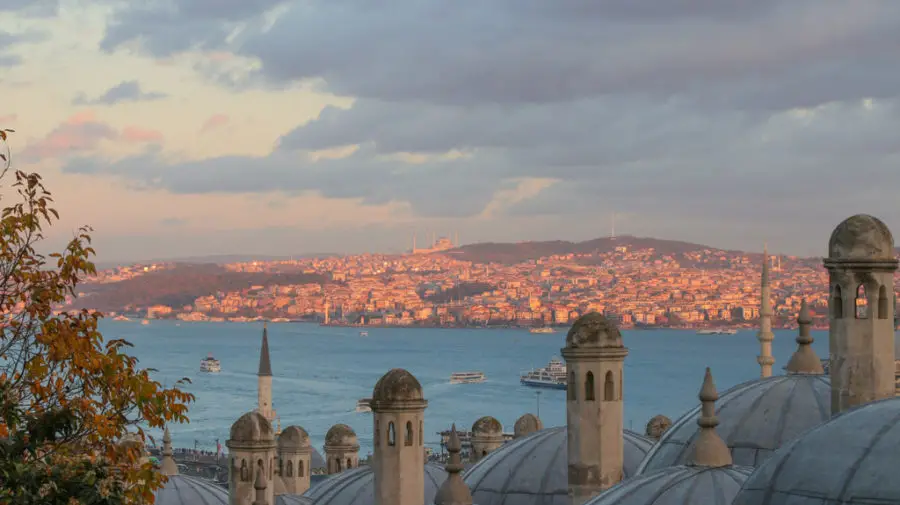 Istanbul sunset from Sulemaniye Mosque