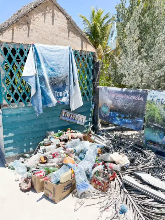 trash problem in Isla Holbox Mexico
