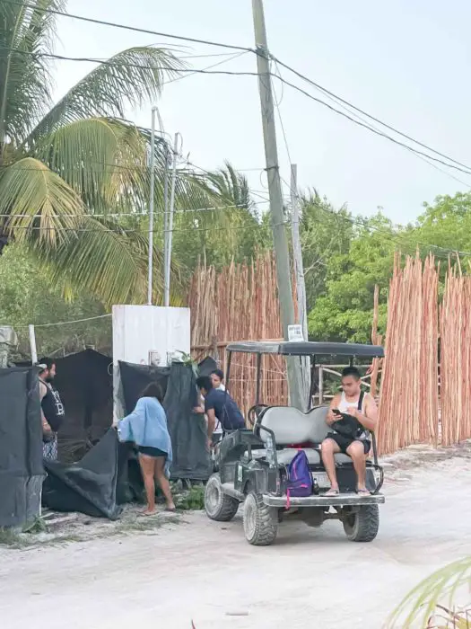 golf cart crash in Holbox Island