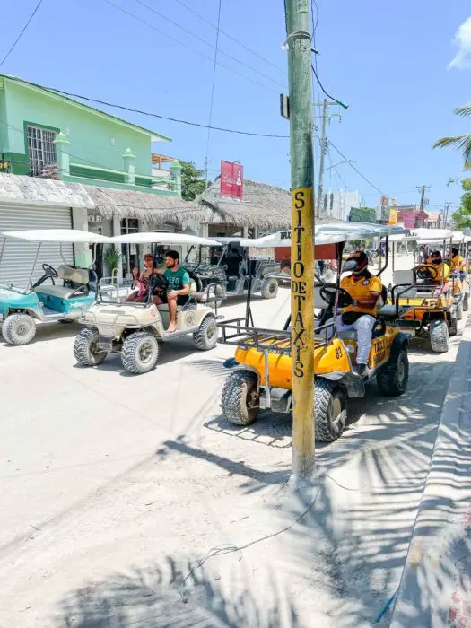 loud and aggressive taxis in Holbox Mexico